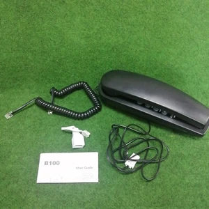 Argos Slimline Touch Tone B100 Black Corded Telephone Landline Phone - Zdjęcie 1 z 5