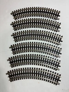 Atlas O-Gauge Nickel Silver 27" Dia. Curved Track #6043 w/ Joiners -6 Pieces - Picture 1 of 5