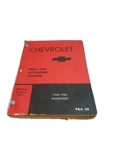 Chevrolet Parts and Accessories Catalog 1946 - 1964 Passenger August 1972 Red - Picture 1 of 10