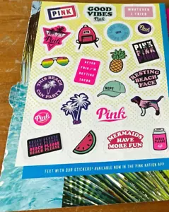 Victoria's Secret PINK Limited Edition Sticker Sheet Unused FAST FREE US SHIP - Picture 1 of 2
