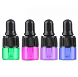 Bulk Buy 1ml-5ml Luxury Glass Dropper Bottle w/ Essential Oil Drop Eye Container - Picture 1 of 14