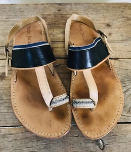FORTE FORTE Brown 100% Leather Sandals Ladies Size 38 / 7 Good Pre-Loved - Foto 1 di 13