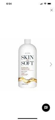 Loción corporal hidratante radiante Avon Skin So Soft tamaño extra con bomba 33,8 oz Foto 1 de 3