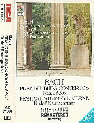 FESTIVAL STRINGS LUCERNE RUDOLF BAUMGARTNER BACH BRANDENBURG 1 2 & 6 CASSETTE - Image 1 of 4