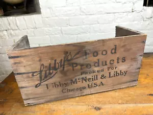 CAJA DE MADERA de colección LIBBY'S en conserva cocida, marca, 15""L x 7""W x 7 1/4""H - Imagen 1 de 10