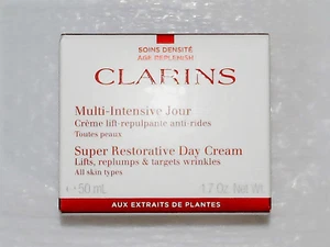CLARINS SUPER RESTORATIVE DAY CREAM LIFTS TARGETS WRINKLES 50ML 1.7 Oz NEW - Picture 1 of 4