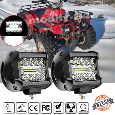 Подходит для Honda FourTrax 1994-2000 годов выпуска 300 светодиодных противотуманных фар точечный прожектор 4 дюйма светодиодный рабочий фонарь - Изображение 1 из 4