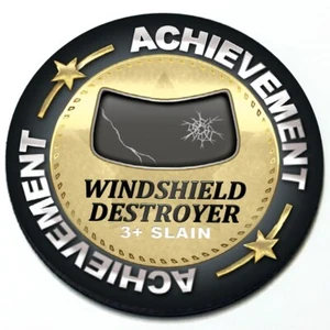 Achievement Windshield Destroyer - Magnetic Grill Grille Badge for MINI Cooper - Picture 1 of 3