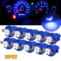 10 Pcs T5 B8.5D 5050 Car Dashboard Instrument Inner LED Light Bulbs Accessories
