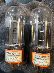 Rare PAIR GE 6L6GC 7581A KT66 TUBES (1960 Engineer Sample) DDGETTERS Test NOS 👑 - Picture 1 of 14