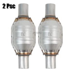 2Pcs Universal 2" Inlet/Outlet Catalytic Converter Overall EPA Approved Weld-On - Bild 1 von 18