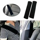 2X Black Car Safety Shoulder Pad Cushions Soft Seat Belt Cover For Comfort