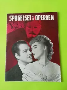 Vintage Danish Film Program. "Phantom Of The Opera" Nelson Eddy.Claude Rains. - Picture 1 of 9