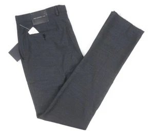 NEW $195 JOHN VARVATOS USA BLACK/CHARCOAL TONAL WOOL STRETCH DRESS PANTS SIZE 40 - Picture 1 of 4