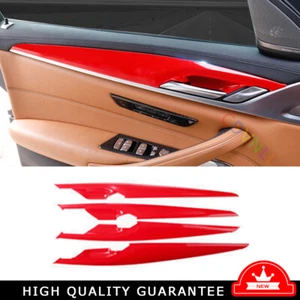 For BMW 5 Series G38 2018-24 Bright Red Car Interior Door Panel Strip Cover Trim - Picture 1 of 5