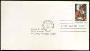US. 1414. 6c. Nativity, by Lorenzo Lotto, Christmas. FDC. 1970 - Picture 1 of 1