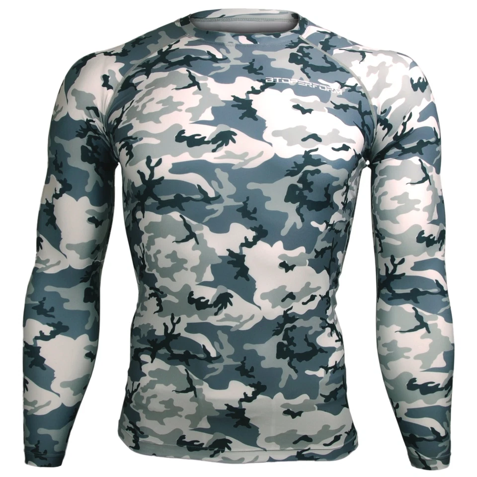 CAMO Skin Tights Compression Graphic Print Base layer Rash guard Hunting C-111K - Image 1 of 4