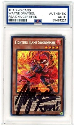 PSA Signed Fighting Flame Swordsman MP24-EN132 1st Edition SR Wayne Grayson Joey - Image 1 of 2