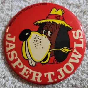 Chuck E Cheese Jasper T. Jowls Pinback Pin Button Vintage 1980s 3.0” - Bild 1 von 2