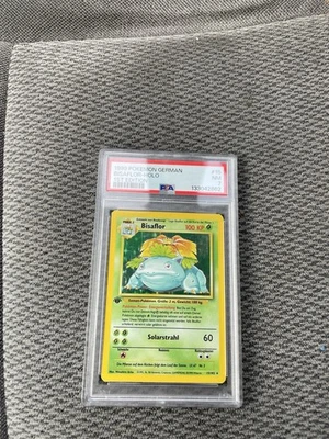 Pokemon Base Set 1st Edition GERMAN Venusaur Bisaflor 15/102 PSA 7  - Image 1 of 2