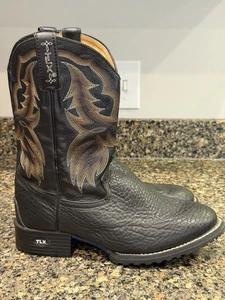 Tony Lama TLX XT 6003 Negro Toscano Hombro Piel de Toro Botas de Cuero Para Hombre Talla 9” - Imagen 1 de 13