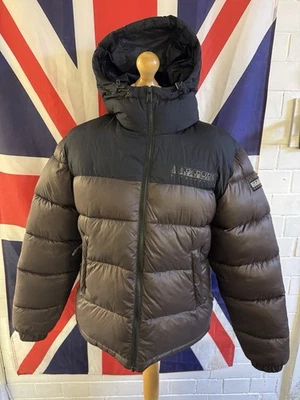 ABRIGO ACOLCHADO NAPAPIJRI MARRÓN CHOCOLATE/NEGRO SÚPER CÁLIDO PARA HOMBRE - 42" GRANDE PRECIO DE VENTA SUGERIDO POR EL FABRICANTE 250 £ Foto 1 de 4