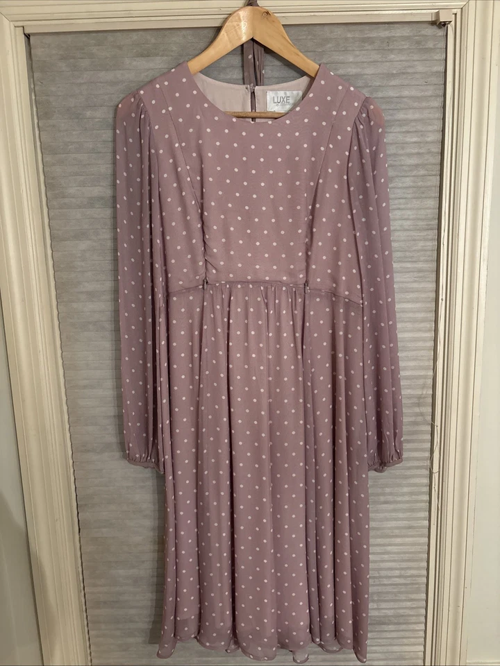 Vestido para mujer manga larga maternidad Luxe by Seraphine talla 6 beige Foto 1 de 3