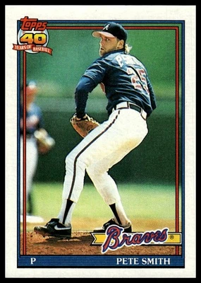 1991 Topps #383 Pete Smith - Image 1 of 2