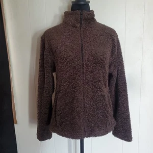 Black Diamond Womens Polartec Fleece Full Zip Jacket W/ Pockets Brown Size M - Picture 1 of 13