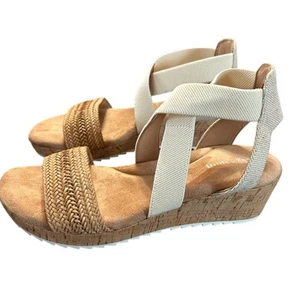 Easy Spirit Lorena gewebte Riemchen Kork Keilabsatz bequeme Sandalen Slipper 7,5 - Bild 1 von 9