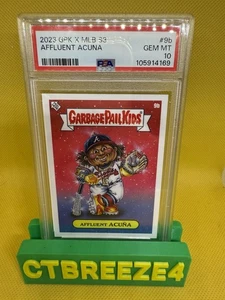 Garbage Pail Kids 2023 GPK x MLB S3 #9B Affluent Ronald Acuna Jr. PSA 10 Mint - Picture 1 of 2
