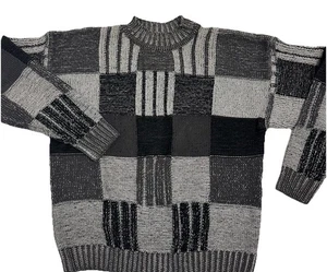 Suéter Basix By Fenn Wright Manson Coogi Estilo 3D Para Hombre L - Gris/Negro De Colección - Imagen 1 de 7