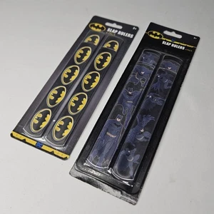 Lot of 2 Batman Slap Rulers 4 Packs - 8 Total Boys Bracelets DC Comics BatSignal - Picture 1 of 4