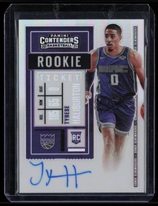 TYRESE HALIBURTON 2020-21 PANINI CONTENDERS ROOKIE TICKET AUTO PHOTO VARIATION - Picture 1 of 2