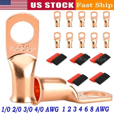 30/20PCS Battery Cable Lugs Copper Cable Ends, Wiring Terminal, Crimp Connectors - Image 1 of 4