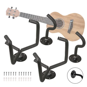 2x Gitarrenhalter Wandhalterung Gitarrenhalter Metall f??r E-gitarre Bassgitarre - Bild 1 von 11