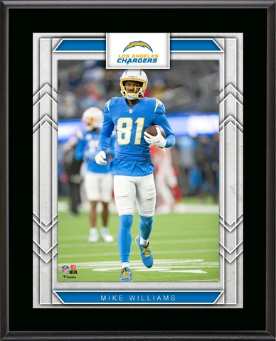 Mike Williams Los Angeles Chargers 10.5" X 13" Sublimated Player Plaque Cover