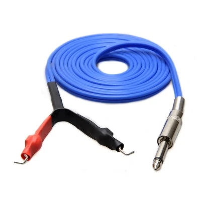 New Blue 2.4M 8' FT Silicone Power Supply Clip Cord For Tattoo Machine - Image 1 of 4
