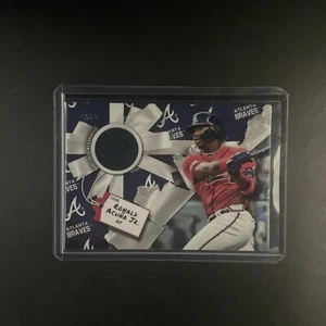 🔥 Ronald Acuña Jr. Patch 2019 Topps Holiday Mega Box RELIC WHR-RA 2° anno Braves - Foto 1 di 2