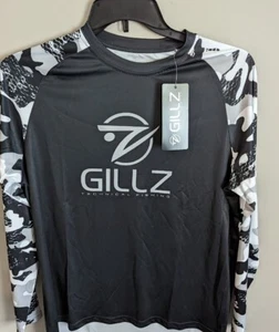 Gillz Men's LS UV Tournament Series Black/White L/S Shirt Size Large NWT - Picture 1 of 4