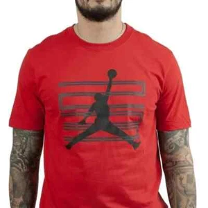 Jordan Men's Black Red Air Jordan 11 Retro Short Sleeve Casual T-Shirt Size L - Picture 1 of 7