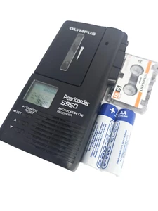 Olympus S950 MicroCassette Pearlcorder Diktiergerät Diktiergerät schwarz - Bild 1 von 24