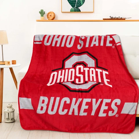 Northwest NCAA Ohio State Buckeyes Legion Raschel Throw, 50" x 60" Cover