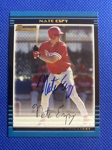 2002 Bowman Nate Espy #291 Auto Signed Autograph Phillies 