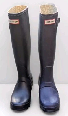 Hunter Original Bota de Lluvia Alta Talla Damas 6, Hombres 5; EU 37 Berenjena Púrpura  Foto 1 de 4