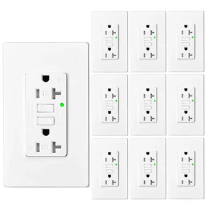 Receptáculos exteriores 20 amperios GFCI Outlet TR resistente a la intemperie grado residencial ×10 - Imagen 1 de 12