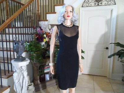 Novo Vestido de Coquetel Givenchy Preto com Painel de Decote Transparente Inserção Tamanho P - Imagem 1 de 4