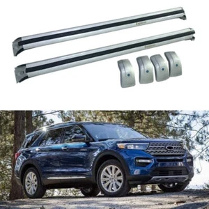 2Pcs Fit for Explorer 2020-2025 Lockable Roof Rail Rack Cross Bar Crossbar - Picture 1 of 7