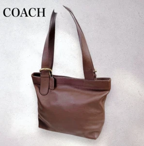 Vtg Auth COACH SOHO Waverly Lafayette Brown Leather Tote Purse 4140 USED JP# - Picture 1 of 13