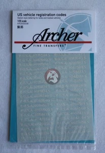 Plantilla de códigos de registro anticipado Archer 1/35 de EE. UU. y rastreados (blanco) AR35055W - Imagen 1 de 1